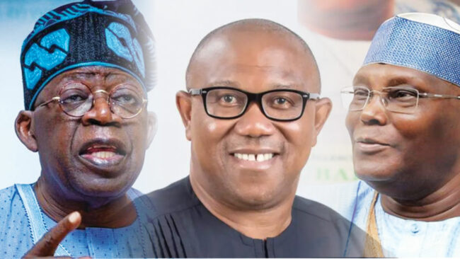 Tinubu, Obi and Atiku