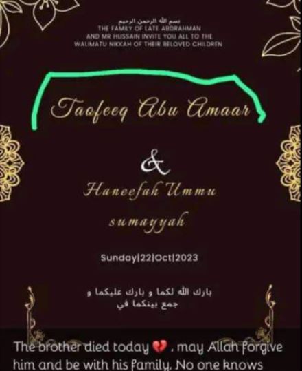 Aborted Wedding Invitation