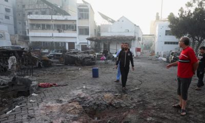 Israeli air strike kills hundreds at Gaza hospital on eve of Biden’s visit
