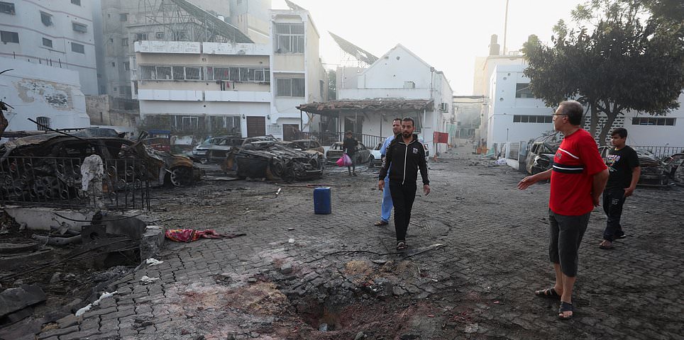 Israeli air strike kills hundreds at Gaza hospital on eve of Biden’s visit