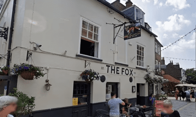It is understood two flags were ripped from outside the Fox pub (pictured, stock image), but no other businesses on the southwest London high street were targeted