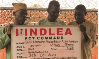 NDLEA nabs three blind men over drug trafficking, seizes narcotics worth N13bn
