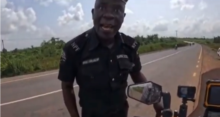 Cops filmed demanding money from foreign biker arrested 