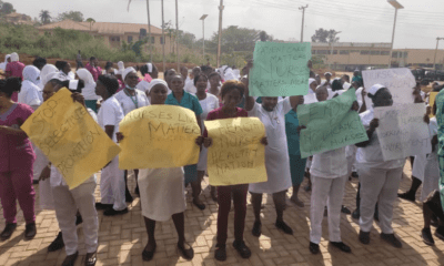 ‘We’re dying’ – Nurses, Midwives protest in Ogun