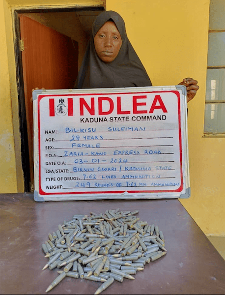 28-year-old woman who supplies ammunition to bandits arrested by NDLEA
