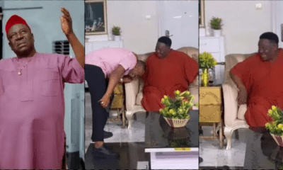 Jubilations as Mr Ibu returns home after discharge from hospital (Video)