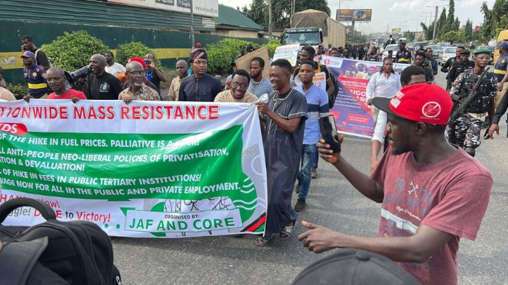 Protesting Lagos youths