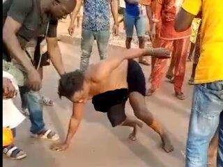 Two suspected witches stoned, burnt to death