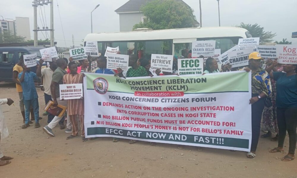Alleged N80bn fraud: Protesters demand action on ex-gov Bello’s case at EFCC