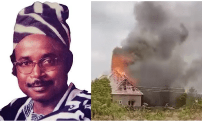 Hoodlums burn down former governor's residence