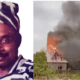 Hoodlums burn down former governor's residence