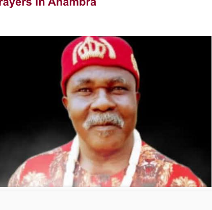Anambra community leader shot dead while breaking kola nut in his residence