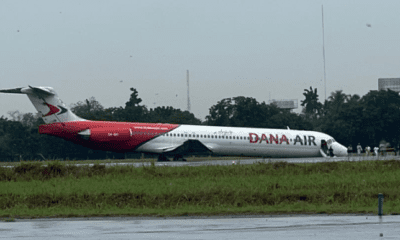 Passengers escape death as Dana Air skids off runway in Lagos, aircraft grounded