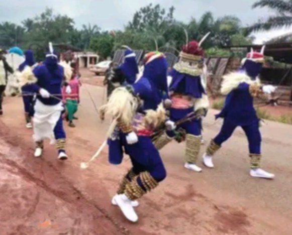•File photo of Oriokpa masquerades