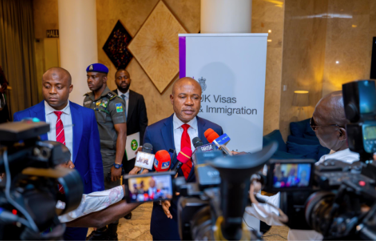 Gov Mbah commends prompt services at Enugu UK Visa Centre, woos more foreign missions