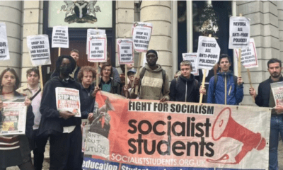 Students protest in London, demand reversal of Tinubu’s anti-poor policies, release of protesters